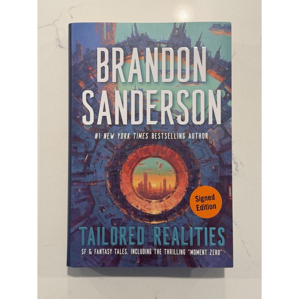 Brandon Sanderson SIGNED AUTOGRAPH Tailored Realities FIRST EDITION #2